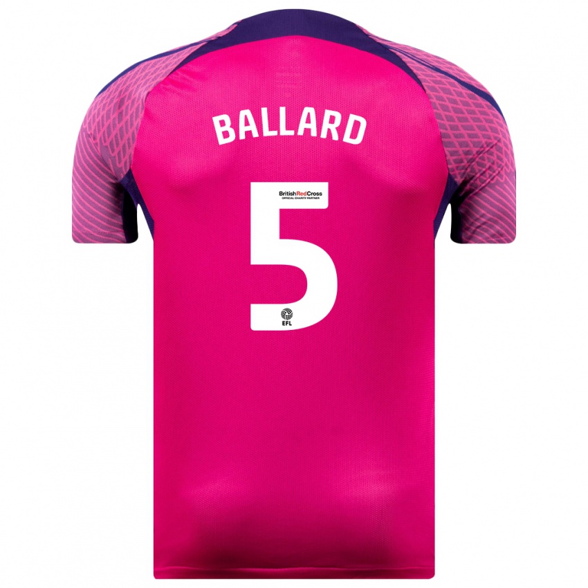 Mujer Camiseta Daniel Ballard #5 Morado 2ª Equipación 2023/24 La Camisa Chile