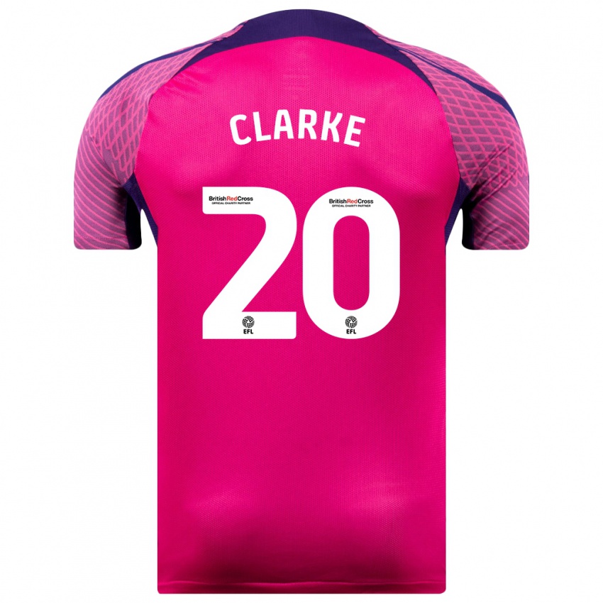 Mujer Camiseta Jack Clarke #20 Morado 2ª Equipación 2023/24 La Camisa Chile