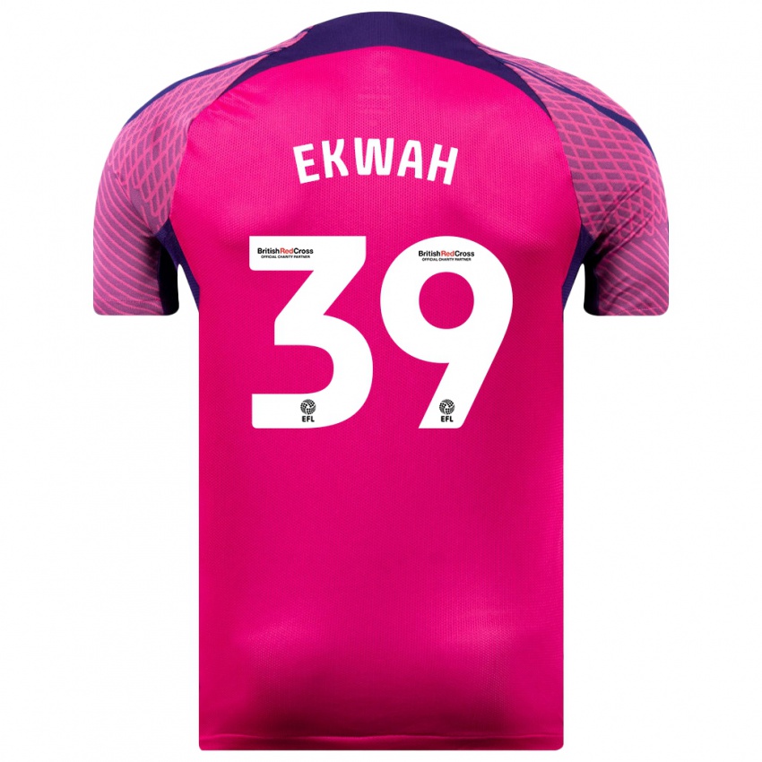 Mujer Camiseta Pierre Ekwah #39 Morado 2ª Equipación 2023/24 La Camisa Chile