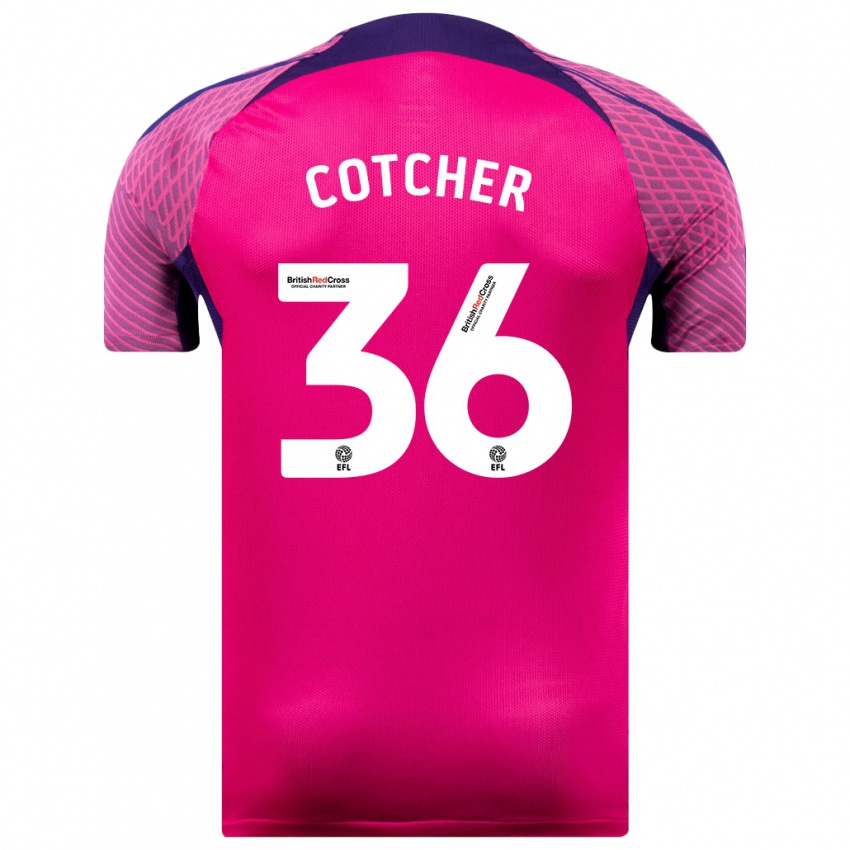 Mujer Camiseta Mason Cotcher #36 Morado 2ª Equipación 2023/24 La Camisa Chile