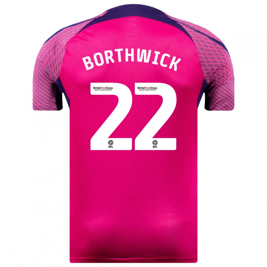 Mujer Camiseta Megan Borthwick #22 Morado 2ª Equipación 2023/24 La Camisa Chile