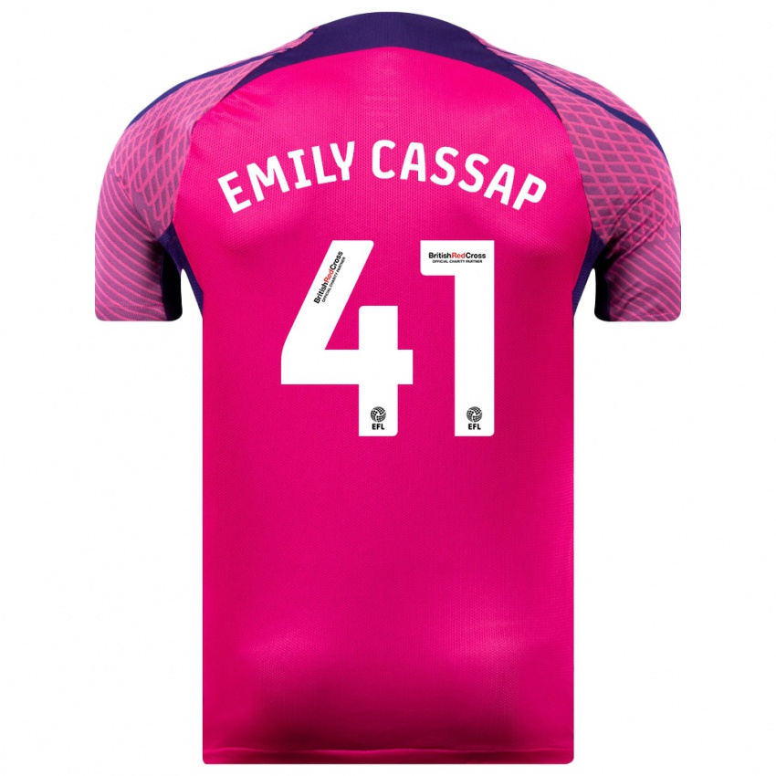 Mujer Camiseta Emily Cassap #41 Morado 2ª Equipación 2023/24 La Camisa Chile