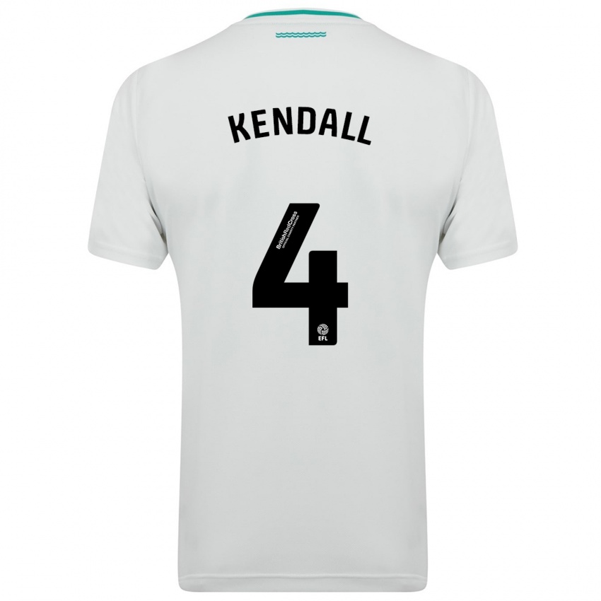 Mujer Camiseta Lucia Kendall #4 Blanco 2ª Equipación 2023/24 La Camisa Chile