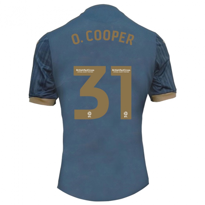 Mujer Camiseta Oliver Cooper #31 Verde Azulado Oscuro 2ª Equipación 2023/24 La Camisa Chile