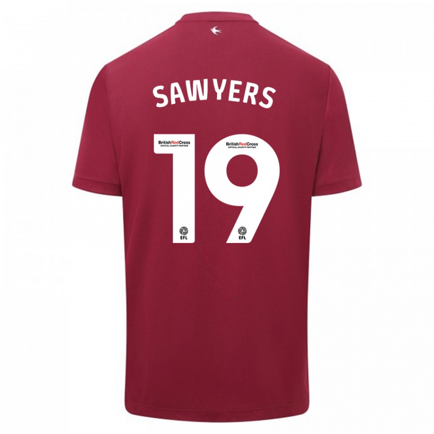 Mujer Camiseta Romaine Sawyers #19 Rojo 2ª Equipación 2023/24 La Camisa Chile