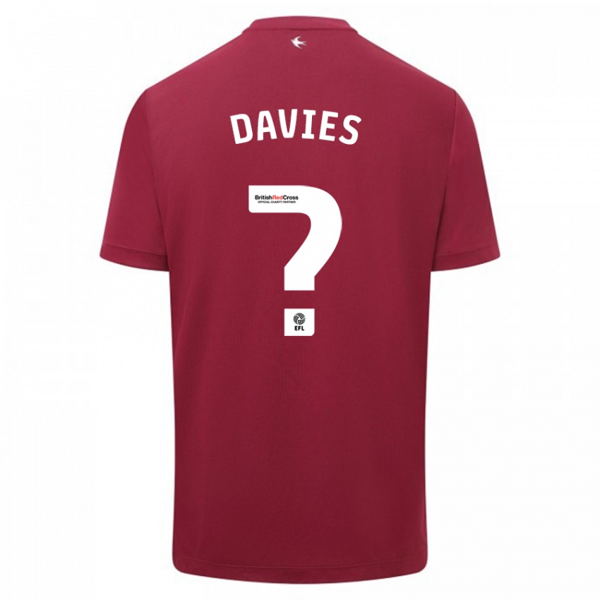 Mujer Camiseta Kian Davies #0 Rojo 2ª Equipación 2023/24 La Camisa Chile
