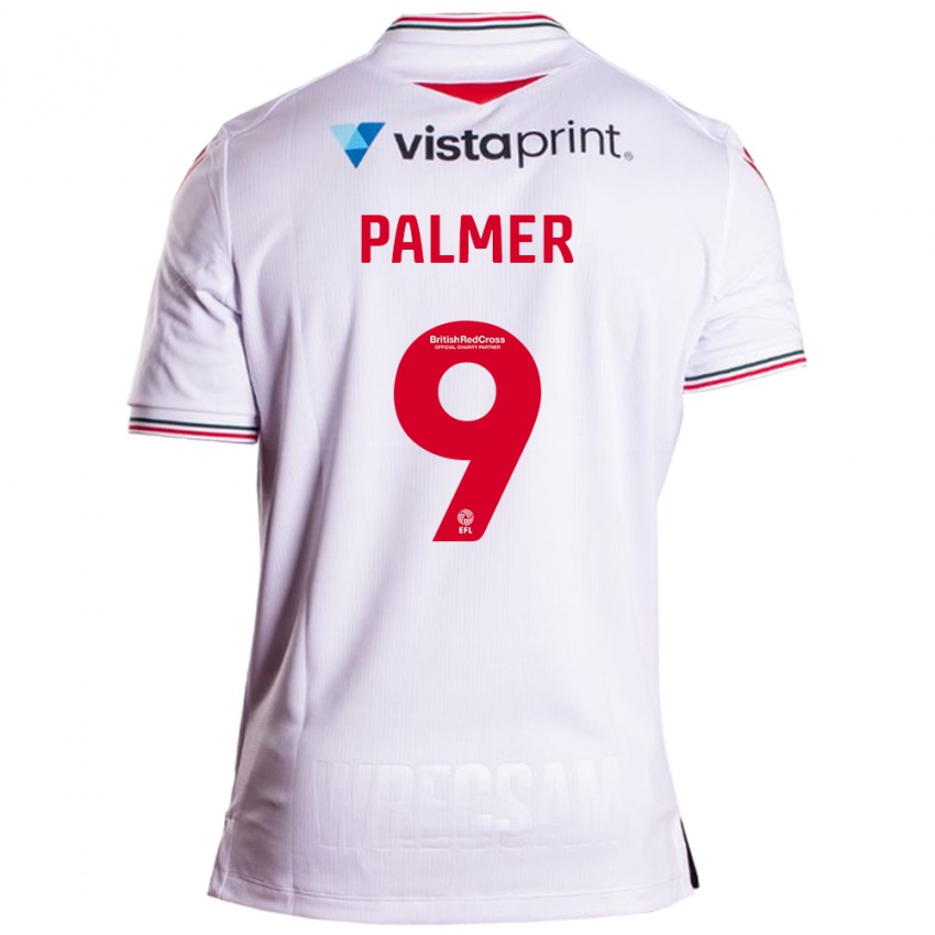 Mujer Camiseta Ollie Palmer #9 Blanco 2ª Equipación 2023/24 La Camisa Chile