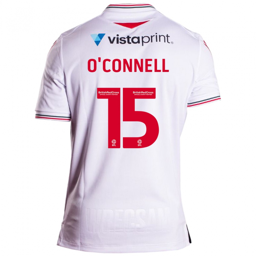 Mujer Camiseta Eoghan O'connell #15 Blanco 2ª Equipación 2023/24 La Camisa Chile