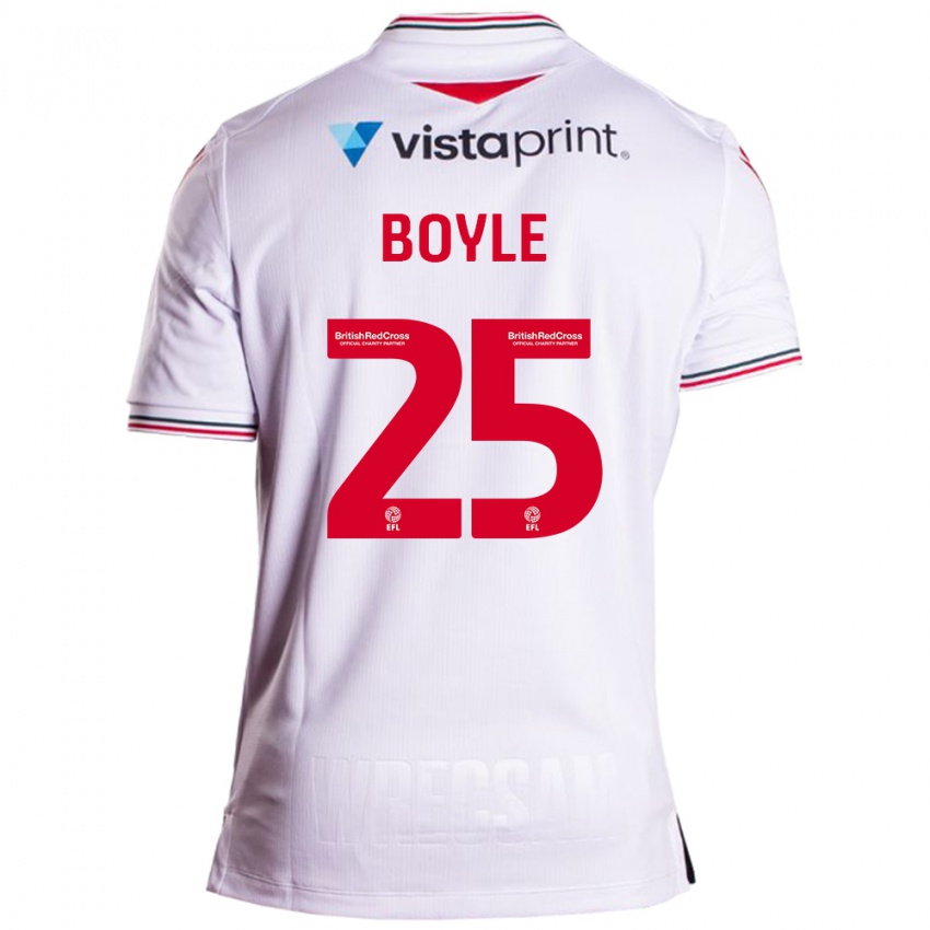 Mujer Camiseta Will Boyle #25 Blanco 2ª Equipación 2023/24 La Camisa Chile