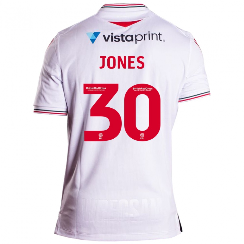 Mujer Camiseta James Jones #30 Blanco 2ª Equipación 2023/24 La Camisa Chile