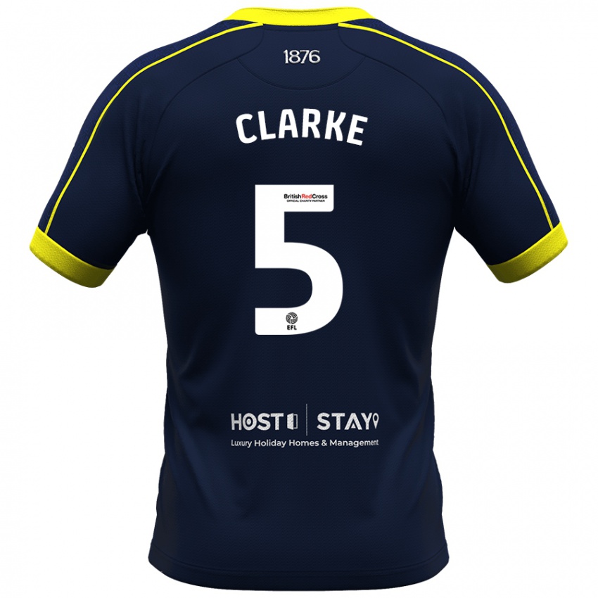 Mujer Camiseta Matt Clarke #5 Armada 2ª Equipación 2023/24 La Camisa Chile
