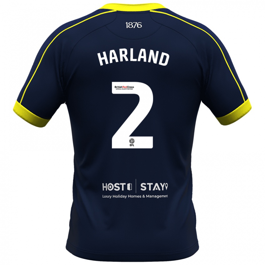 Mujer Camiseta Jane Harland #2 Armada 2ª Equipación 2023/24 La Camisa Chile