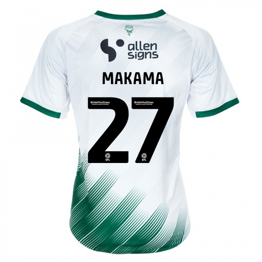 Mujer Camiseta Jovon Makama #27 Blanco 2ª Equipación 2023/24 La Camisa Chile