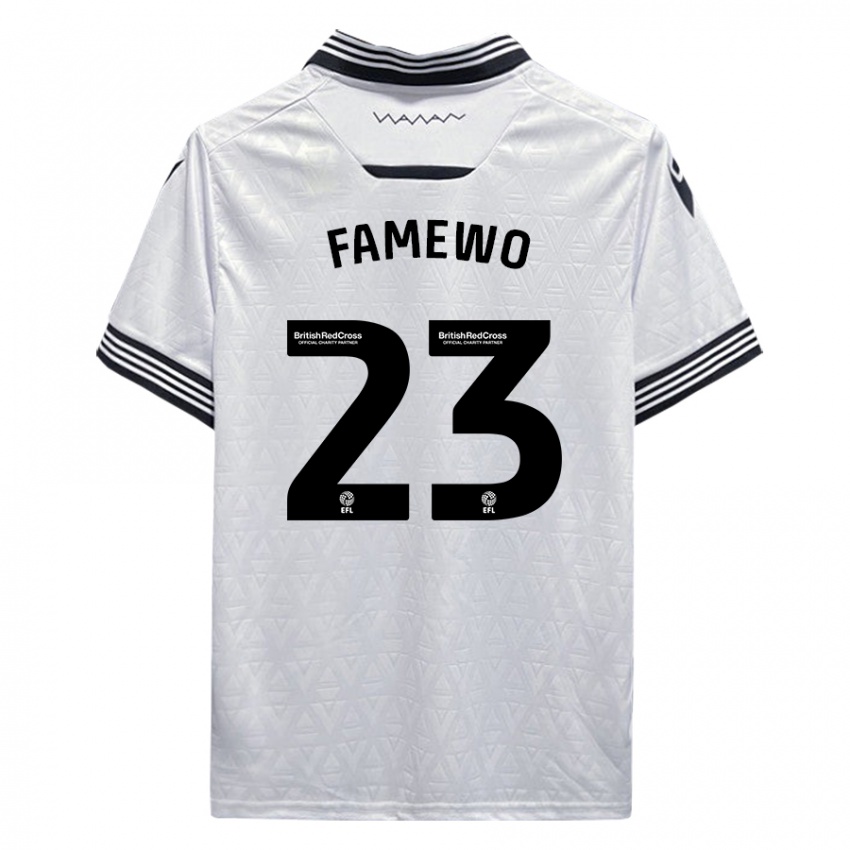 Mujer Camiseta Akin Famewo #23 Blanco 2ª Equipación 2023/24 La Camisa Chile