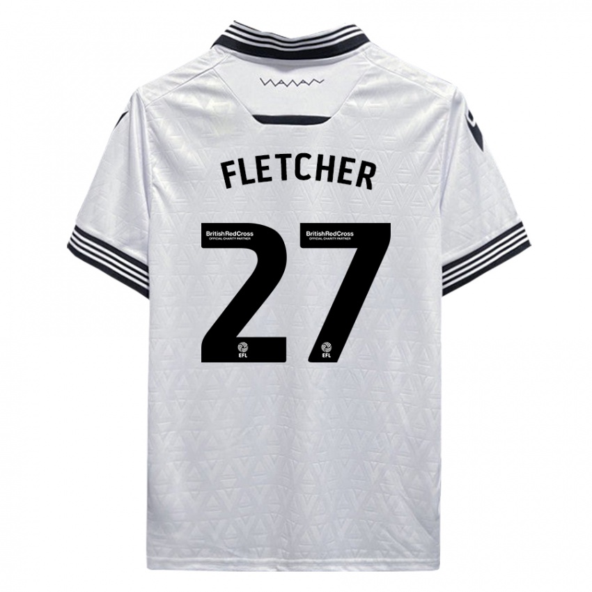 Mujer Camiseta Ashley Fletcher #27 Blanco 2ª Equipación 2023/24 La Camisa Chile