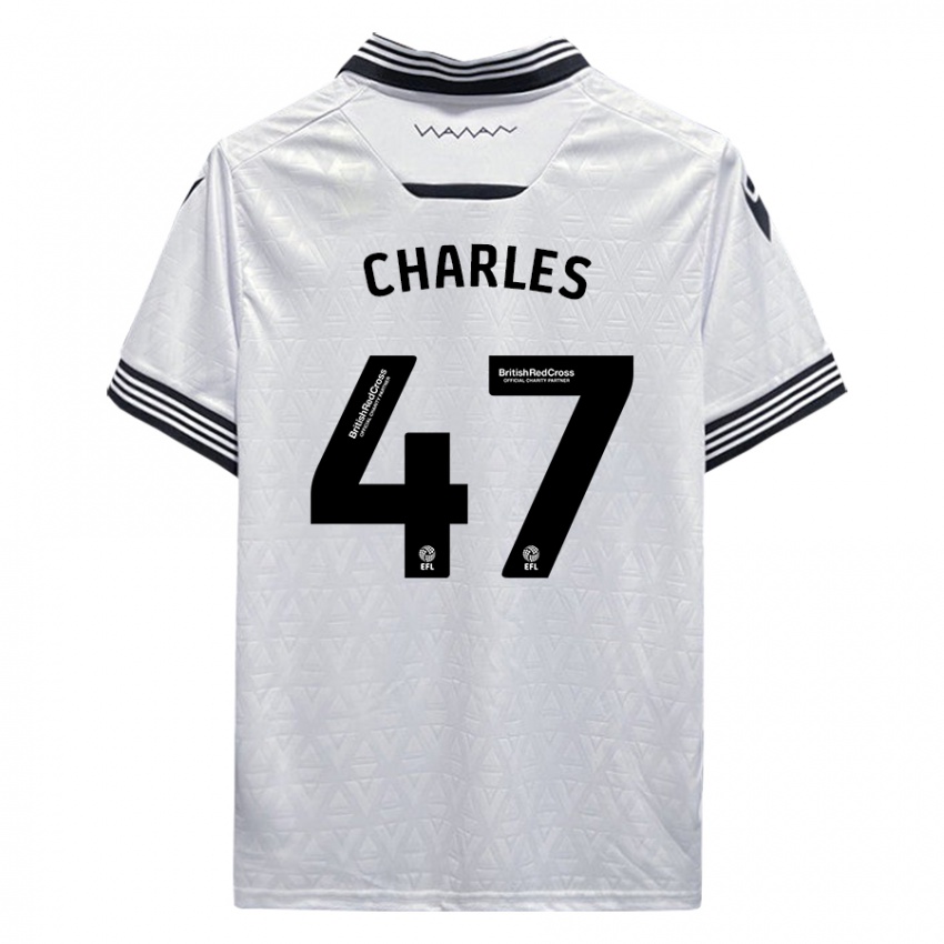 Mujer Camiseta Pierce Charles #47 Blanco 2ª Equipación 2023/24 La Camisa Chile