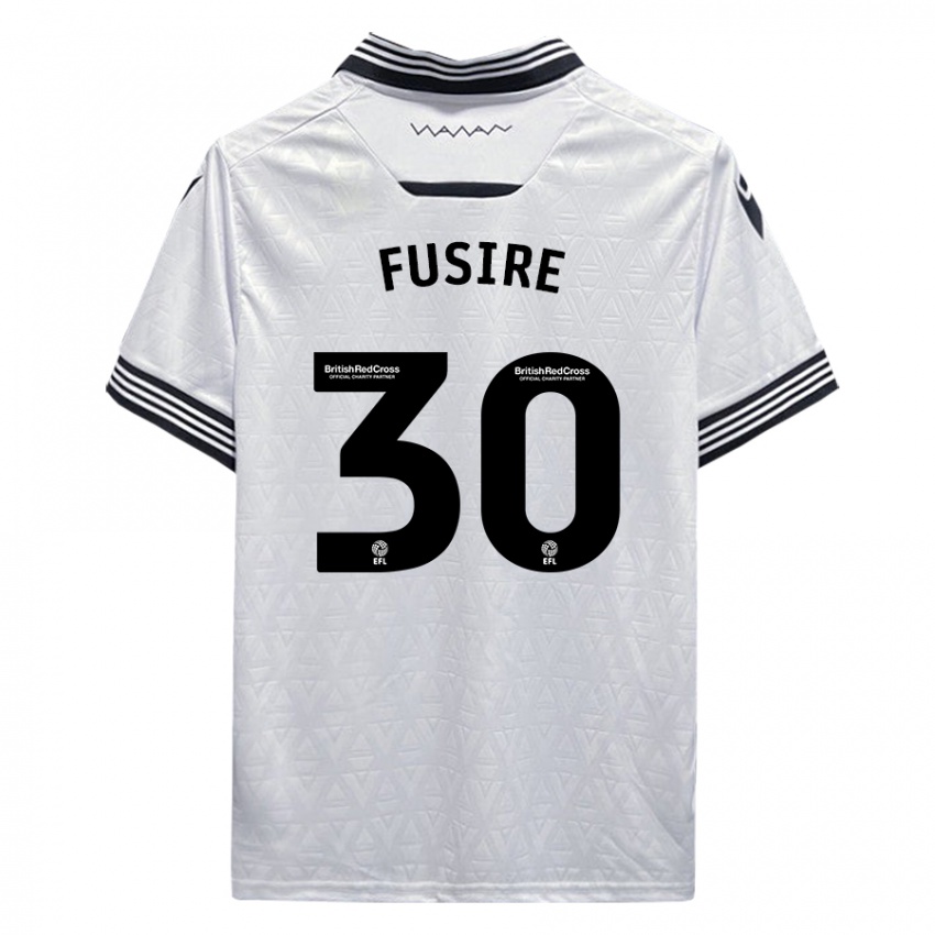 Mujer Camiseta Sean Fusire #30 Blanco 2ª Equipación 2023/24 La Camisa Chile