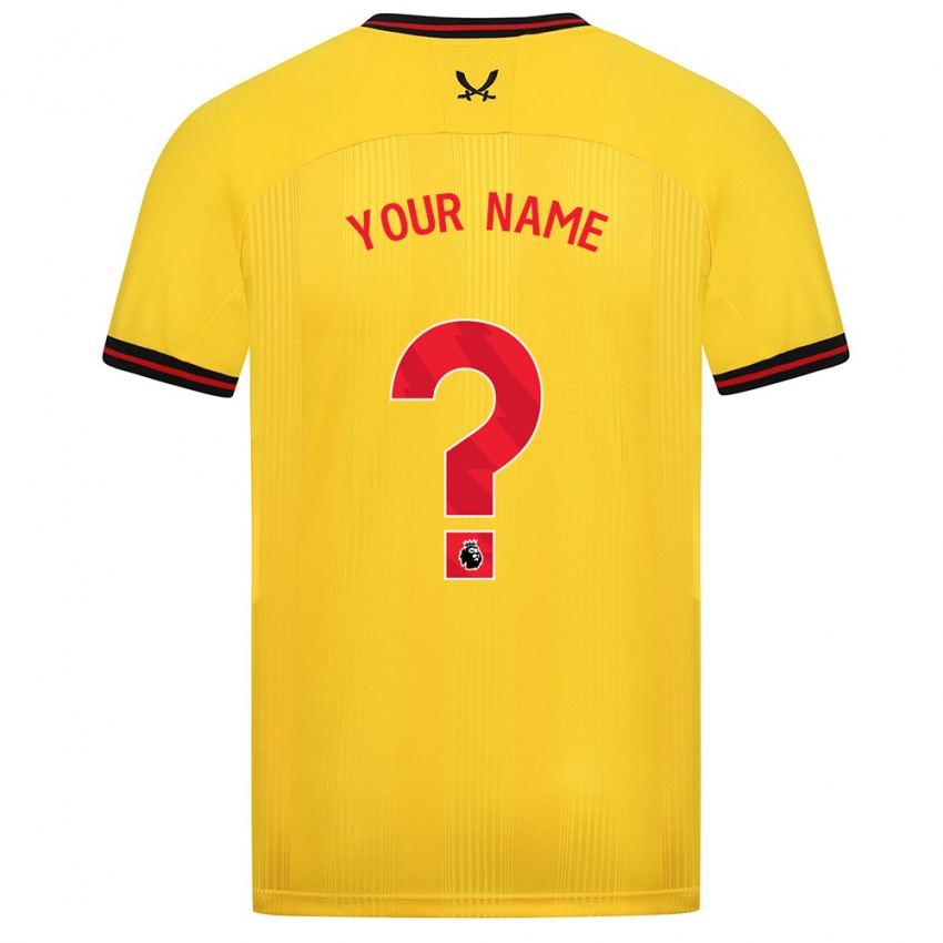 Mujer Camiseta Su Nombre #0 Amarillo 2ª Equipación 2023/24 La Camisa Chile