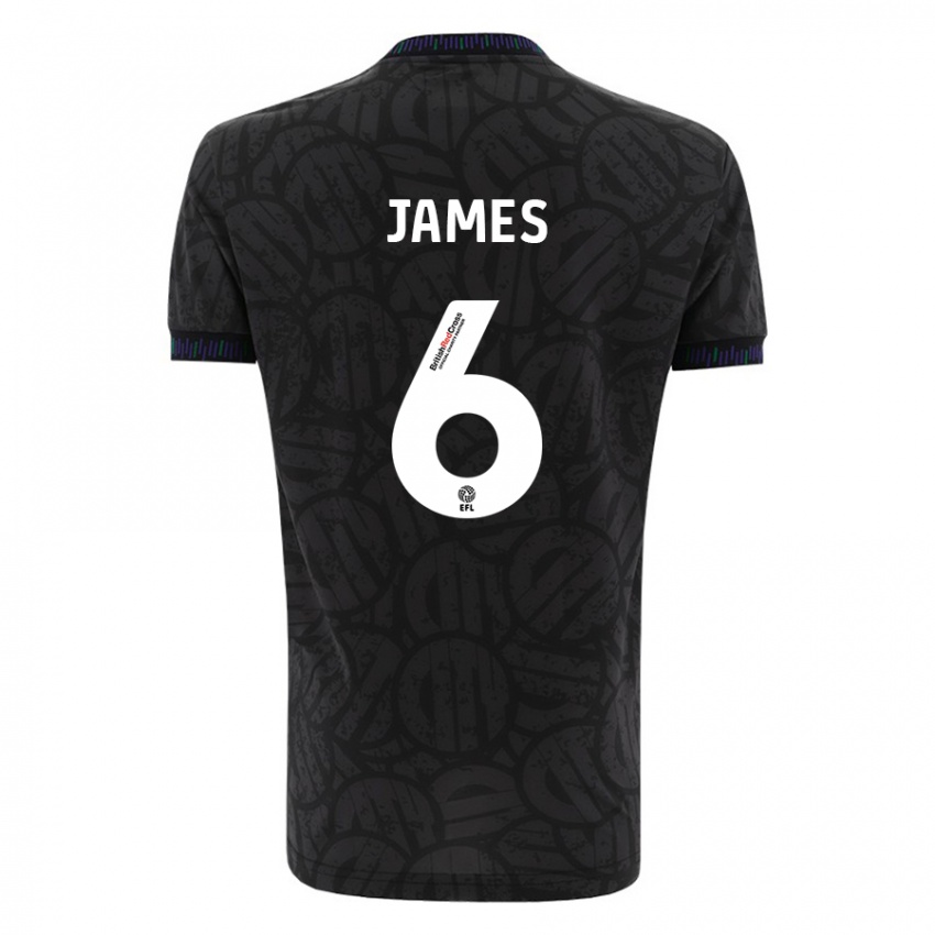 Mujer Camiseta Matty James #6 Negro 2ª Equipación 2023/24 La Camisa Chile