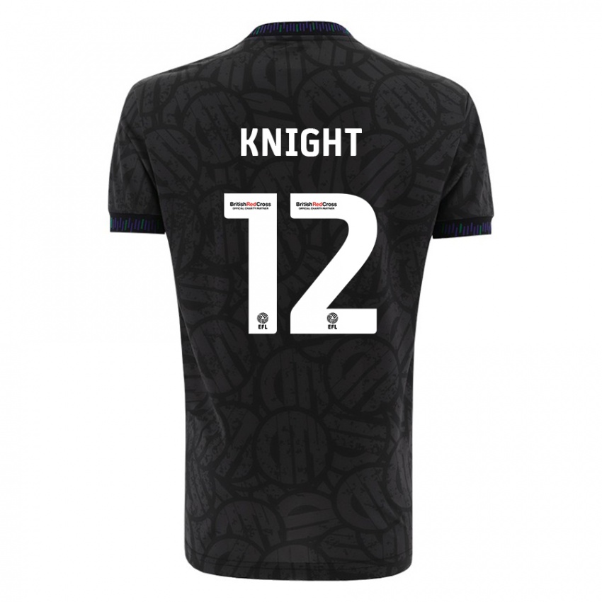 Mujer Camiseta Jason Knight #12 Negro 2ª Equipación 2023/24 La Camisa Chile