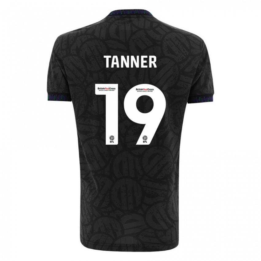 Mujer Camiseta George Tanner #19 Negro 2ª Equipación 2023/24 La Camisa Chile