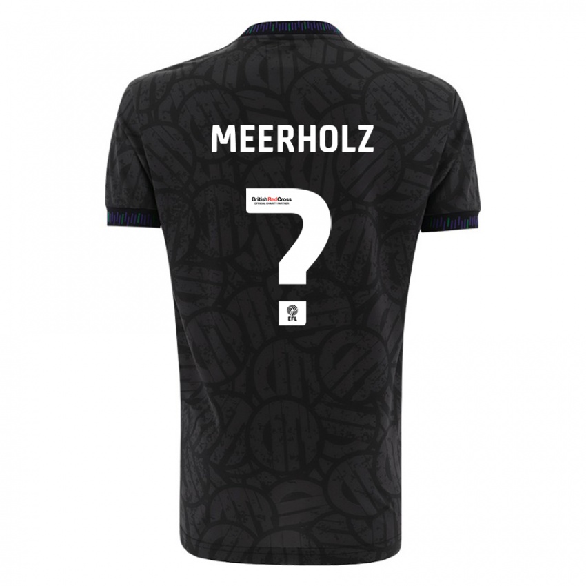 Mujer Camiseta Jed Meerholz #0 Negro 2ª Equipación 2023/24 La Camisa Chile