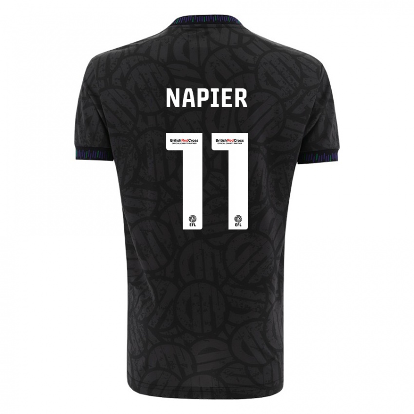 Mujer Camiseta Jamie-Lee Napier #11 Negro 2ª Equipación 2023/24 La Camisa Chile