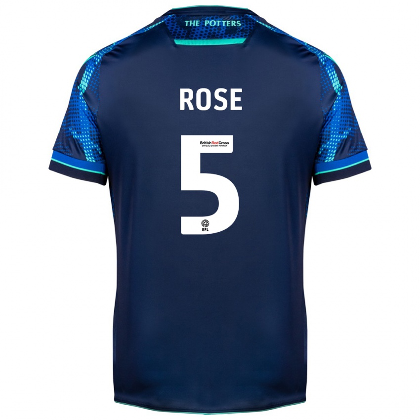 Mujer Camiseta Michael Rose #5 Armada 2ª Equipación 2023/24 La Camisa Chile