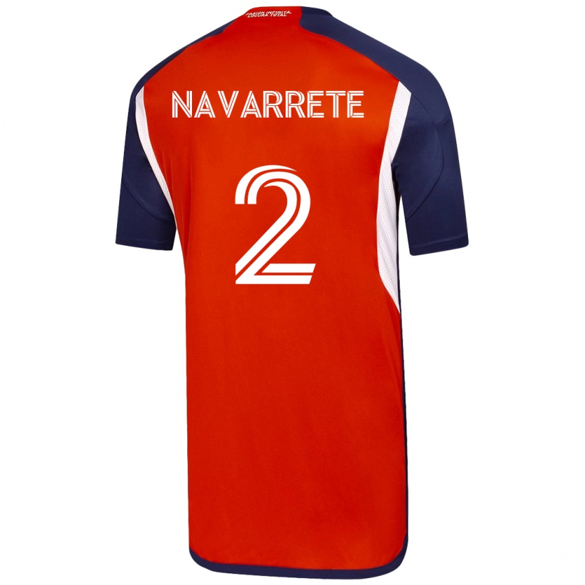 Mujer Camiseta Daniel Navarrete #2 Blanco 2ª Equipación 2023/24 La Camisa Chile