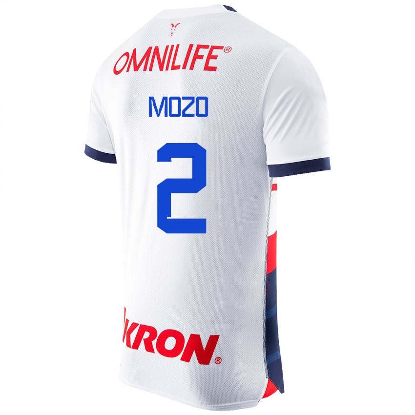 Mujer Camiseta Alan Mozo #2 Blanco 2ª Equipación 2023/24 La Camisa Chile