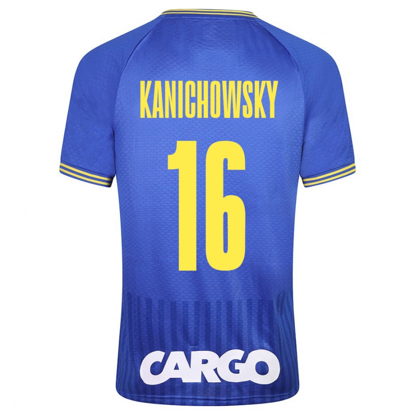 Mujer Camiseta Gabi Kanichowsky #16 Azul 2ª Equipación 2023/24 La Camisa Chile