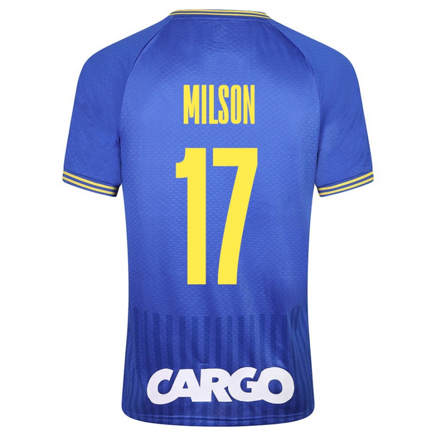 Mujer Camiseta Milson #17 Azul 2ª Equipación 2023/24 La Camisa Chile