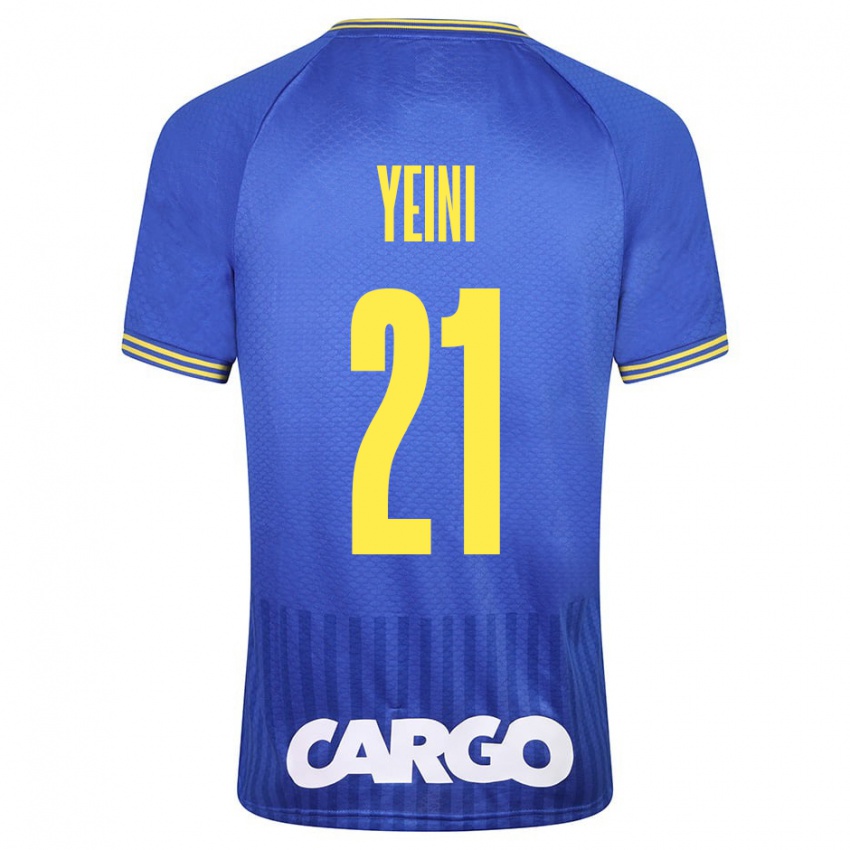 Mujer Camiseta Sheran Yeini #21 Azul 2ª Equipación 2023/24 La Camisa Chile