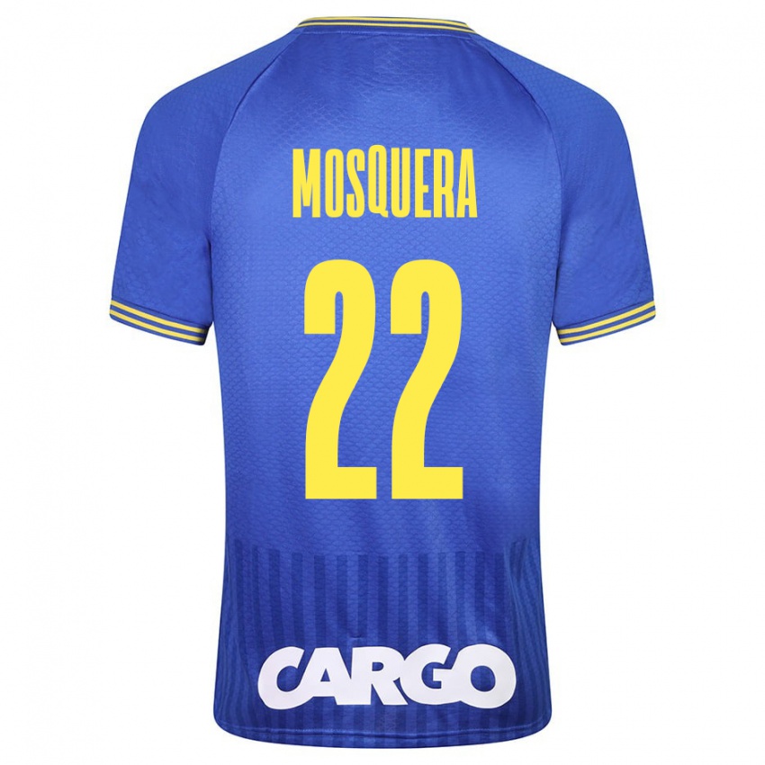 Mujer Camiseta Orlando Mosquera #22 Azul 2ª Equipación 2023/24 La Camisa Chile