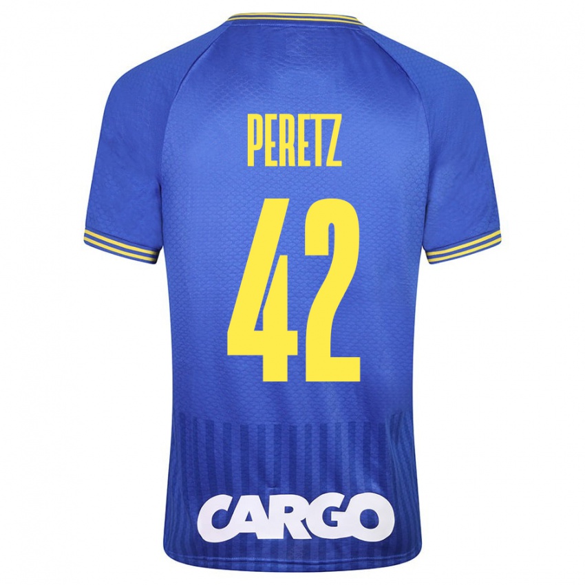 Mujer Camiseta Dor Peretz #42 Azul 2ª Equipación 2023/24 La Camisa Chile