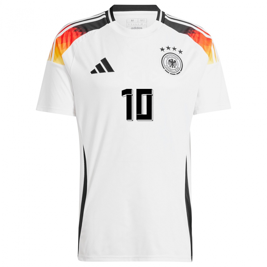 Niño Camiseta Alemania Muhammed Damar #10 Blanco 1ª Equipación 24-26 La Camisa Chile