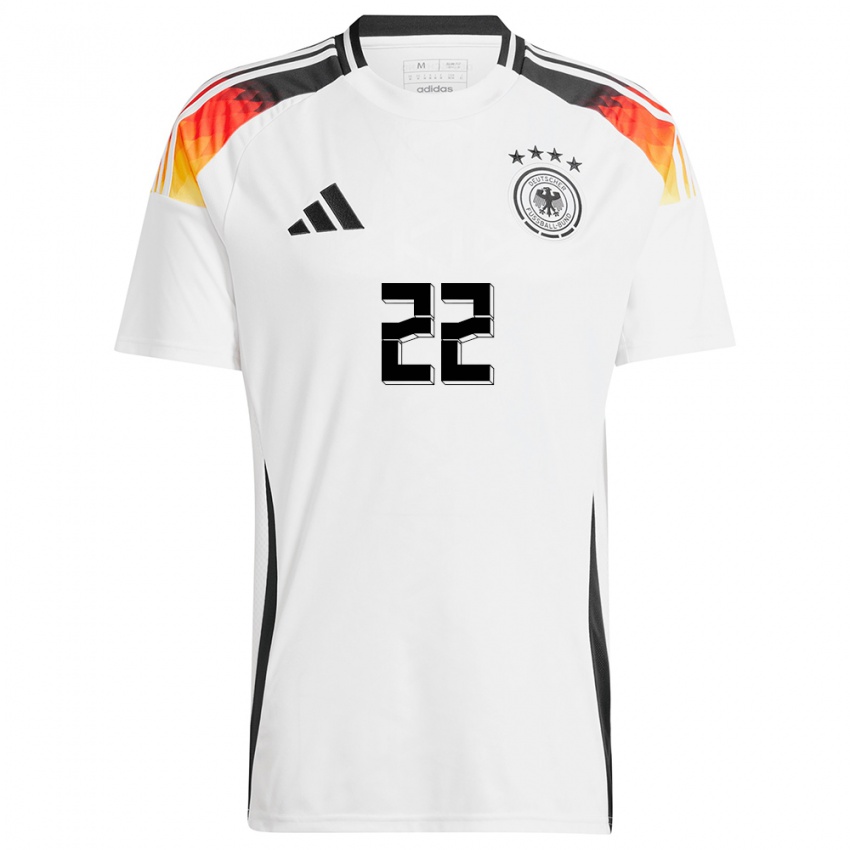 Niño Camiseta Alemania Luca Netz #22 Blanco 1ª Equipación 24-26 La Camisa Chile