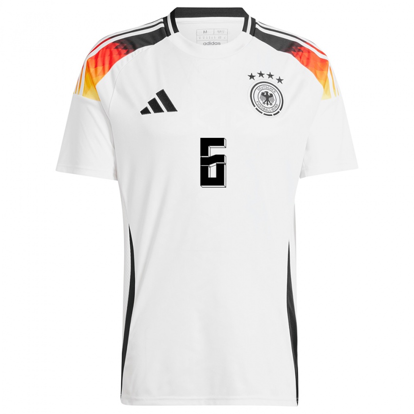 Niño Camiseta Alemania Umut Tohumcu #6 Blanco 1ª Equipación 24-26 La Camisa Chile