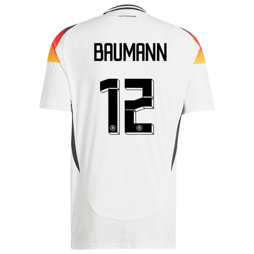 Niño Camiseta Alemania Oliver Baumann #12 Blanco 1ª Equipación 24-26 La Camisa Chile