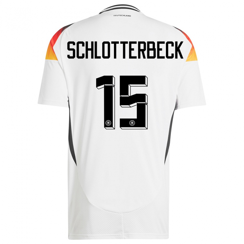 Niño Camiseta Alemania Nico Schlotterbeck #15 Blanco 1ª Equipación 24-26 La Camisa Chile