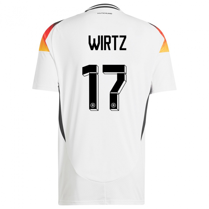 Niño Camiseta Alemania Florian Wirtz #17 Blanco 1ª Equipación 24-26 La Camisa Chile