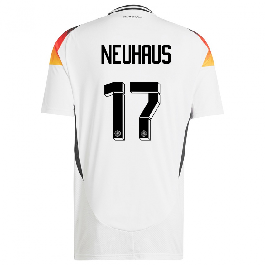 Niño Camiseta Alemania Florian Neuhaus #17 Blanco 1ª Equipación 24-26 La Camisa Chile