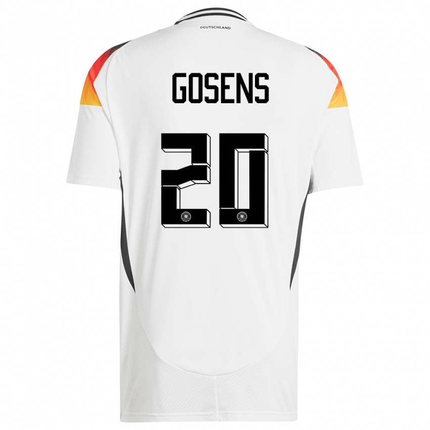 Niño Camiseta Alemania Robin Gosens #20 Blanco 1ª Equipación 24-26 La Camisa Chile