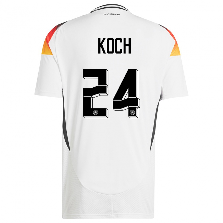 Niño Camiseta Alemania Robin Koch #24 Blanco 1ª Equipación 24-26 La Camisa Chile