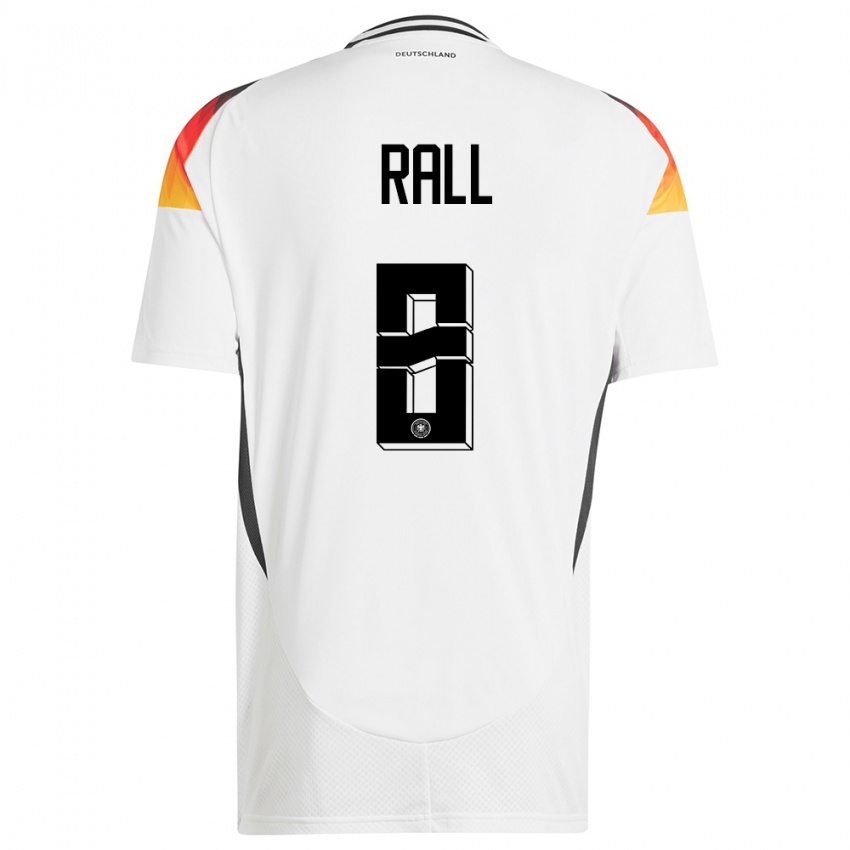 Niño Camiseta Alemania Maximiliane Rall #8 Blanco 1ª Equipación 24-26 La Camisa Chile