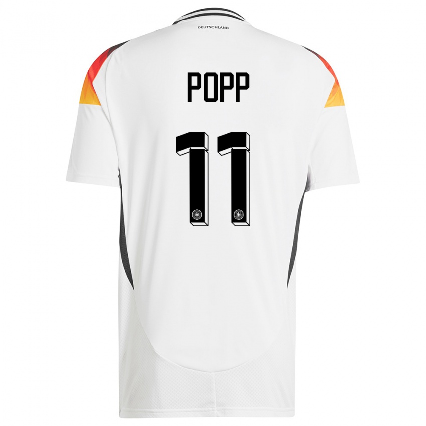 Niño Camiseta Alemania Alexandra Popp #11 Blanco 1ª Equipación 24-26 La Camisa Chile