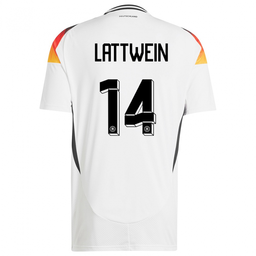 Niño Camiseta Alemania Lena Lattwein #14 Blanco 1ª Equipación 24-26 La Camisa Chile