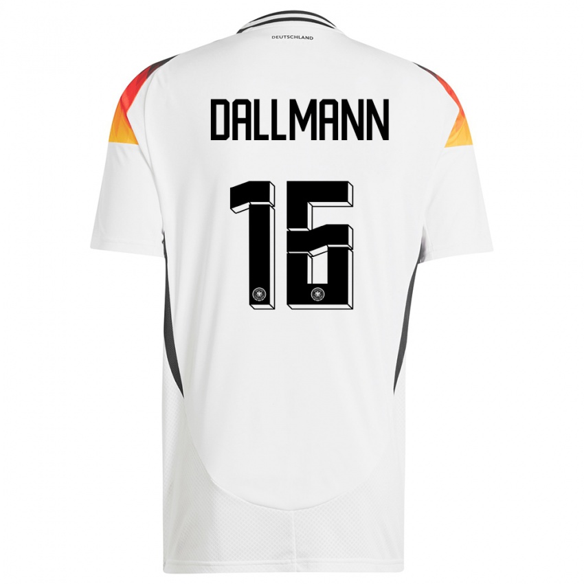 Niño Camiseta Alemania Linda Dallmann #16 Blanco 1ª Equipación 24-26 La Camisa Chile