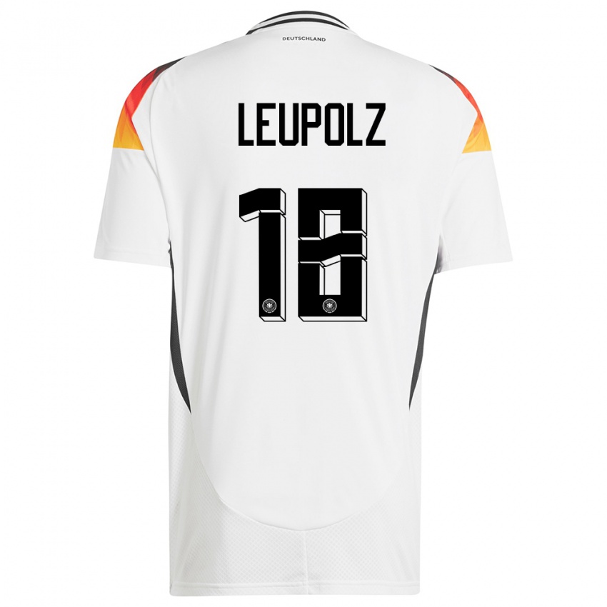 Niño Camiseta Alemania Melanie Leupolz #18 Blanco 1ª Equipación 24-26 La Camisa Chile