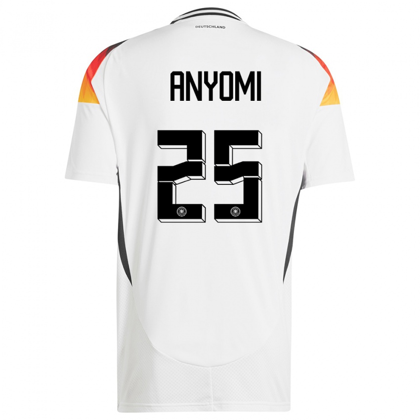 Niño Camiseta Alemania Nicole Anyomi #25 Blanco 1ª Equipación 24-26 La Camisa Chile